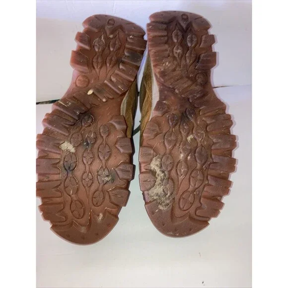 TIMBERLAND MEN'S TAN LEATHER WATERPROOF A1J1N HIKING BOOTS SIZE 12 - Picture 9 of 11